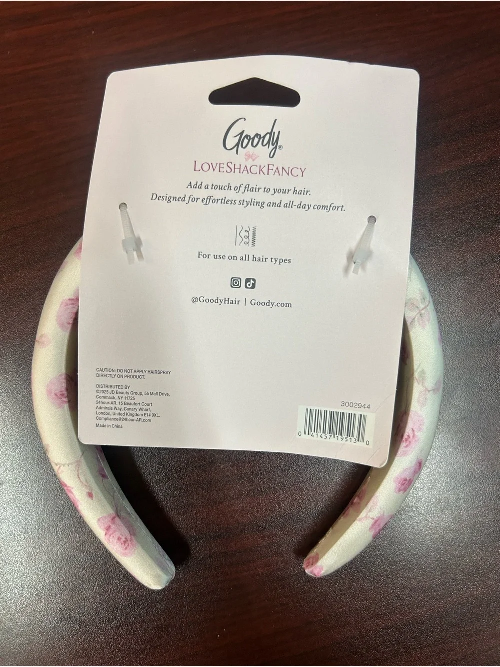LoveShackFancy Goody Headband & Large Claw Clip Set -NWT